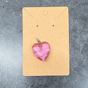 Pink Heart Pendant Necklace